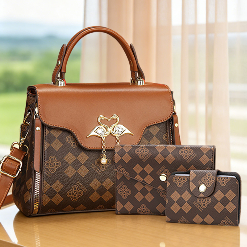 Luxury Bags Women - 3-piece women's bag set, light luxury