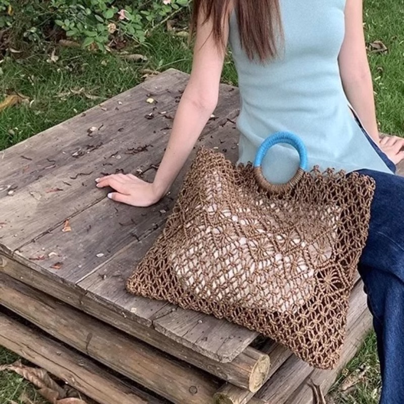 Boho Woven Straw Tote Bag for  - Luxury Bags Women review and price