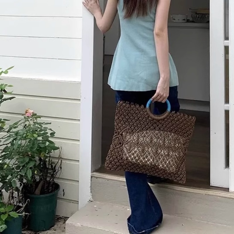 Boho Woven Straw Tote Bag for  - Luxury Bags Women review and price