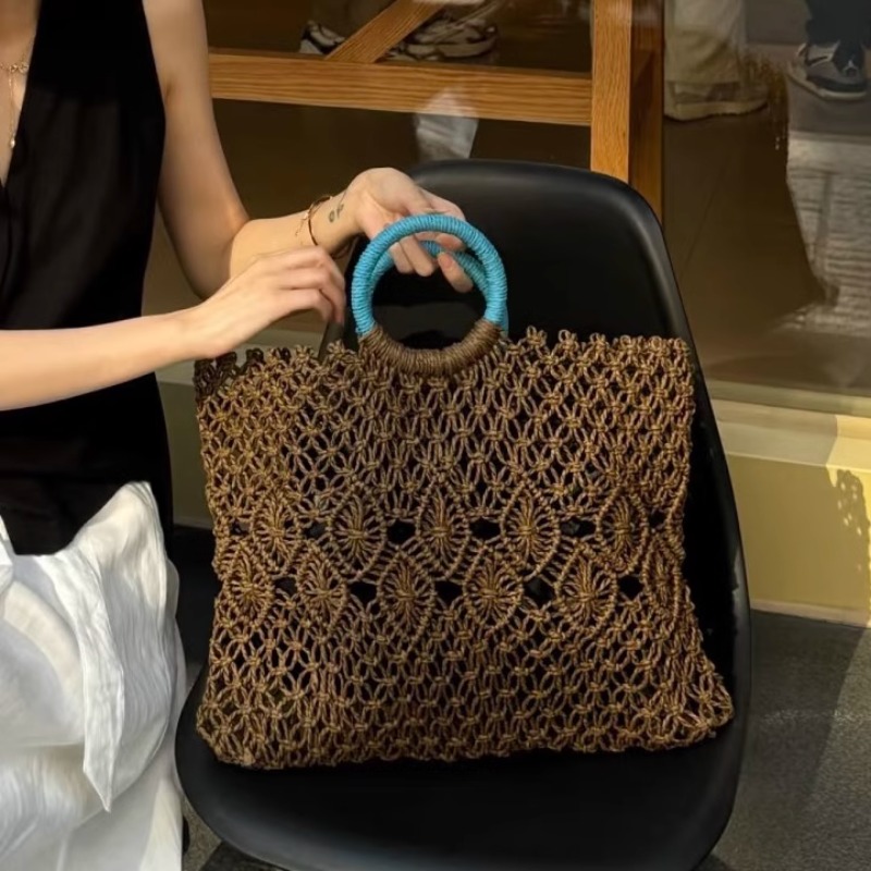 Boho Woven Straw Tote Bag for  - Luxury Bags Women review and price