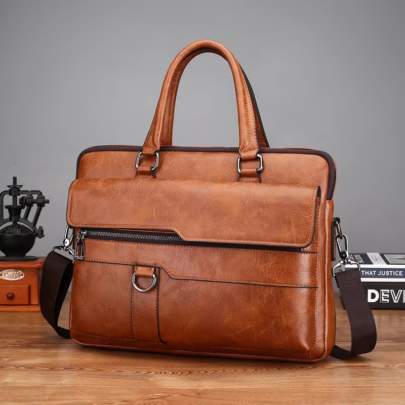 Luxury Brand Men Handbag Leath - Luxury Bags That Fit Laptop review and price